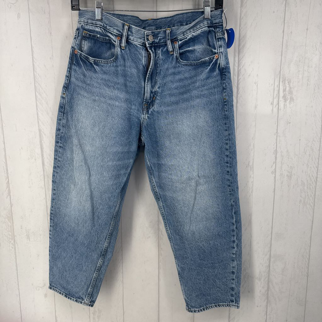 12 hi rise barrel jean