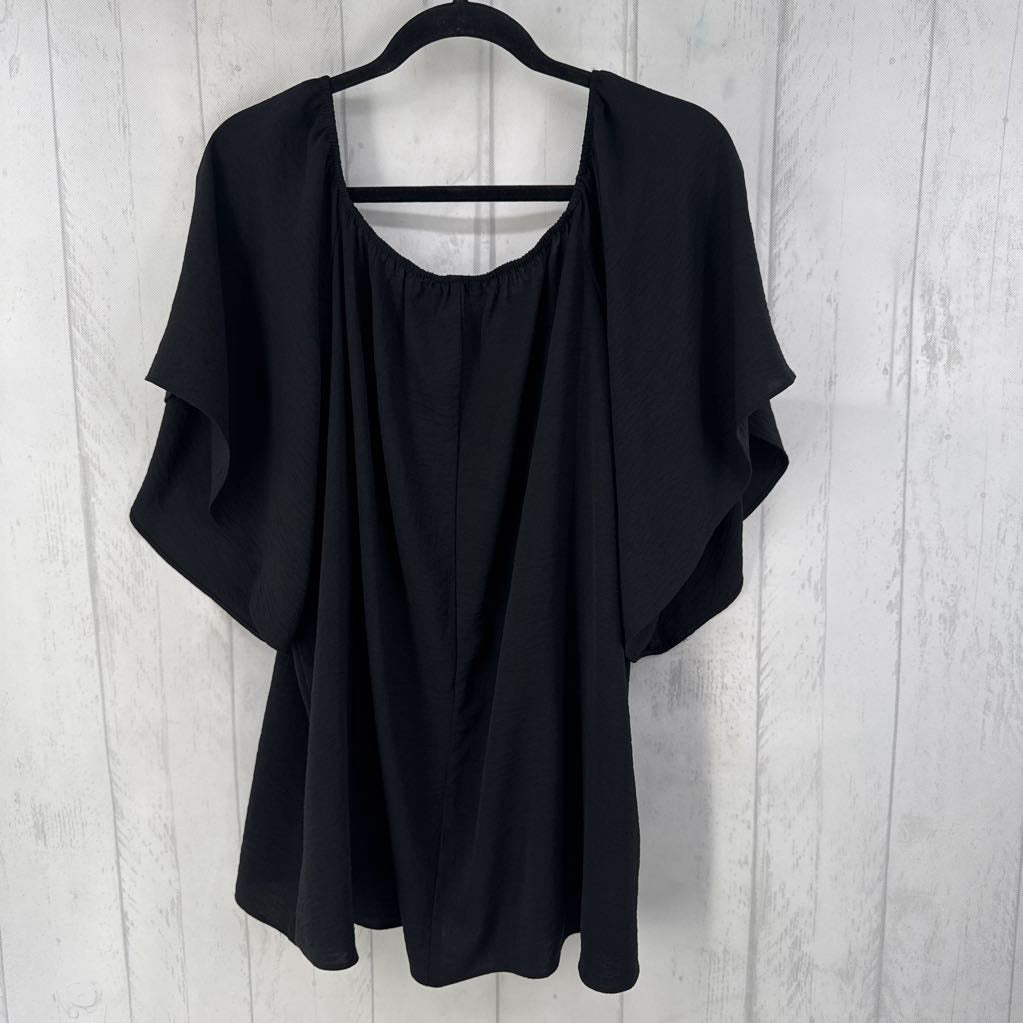 2xl smocked flutter slv top