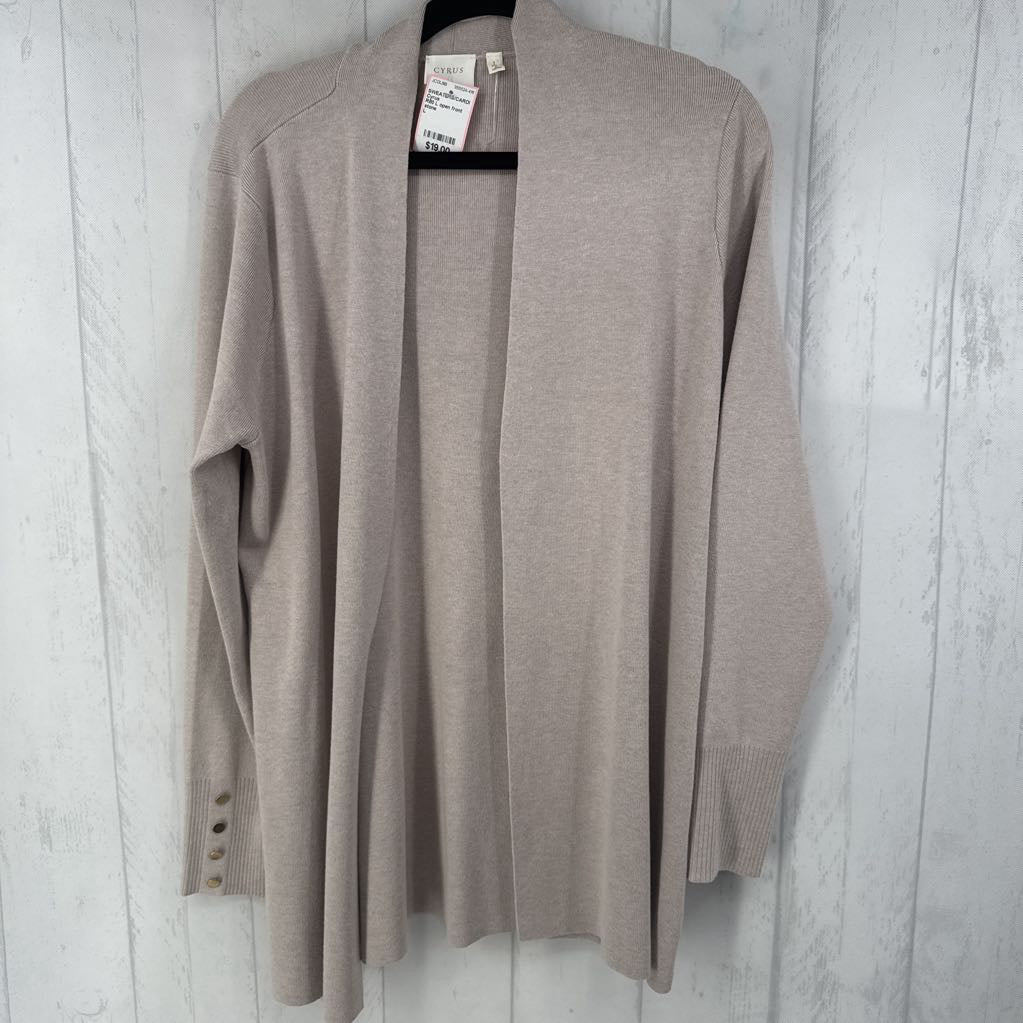 R80 L open front cardi