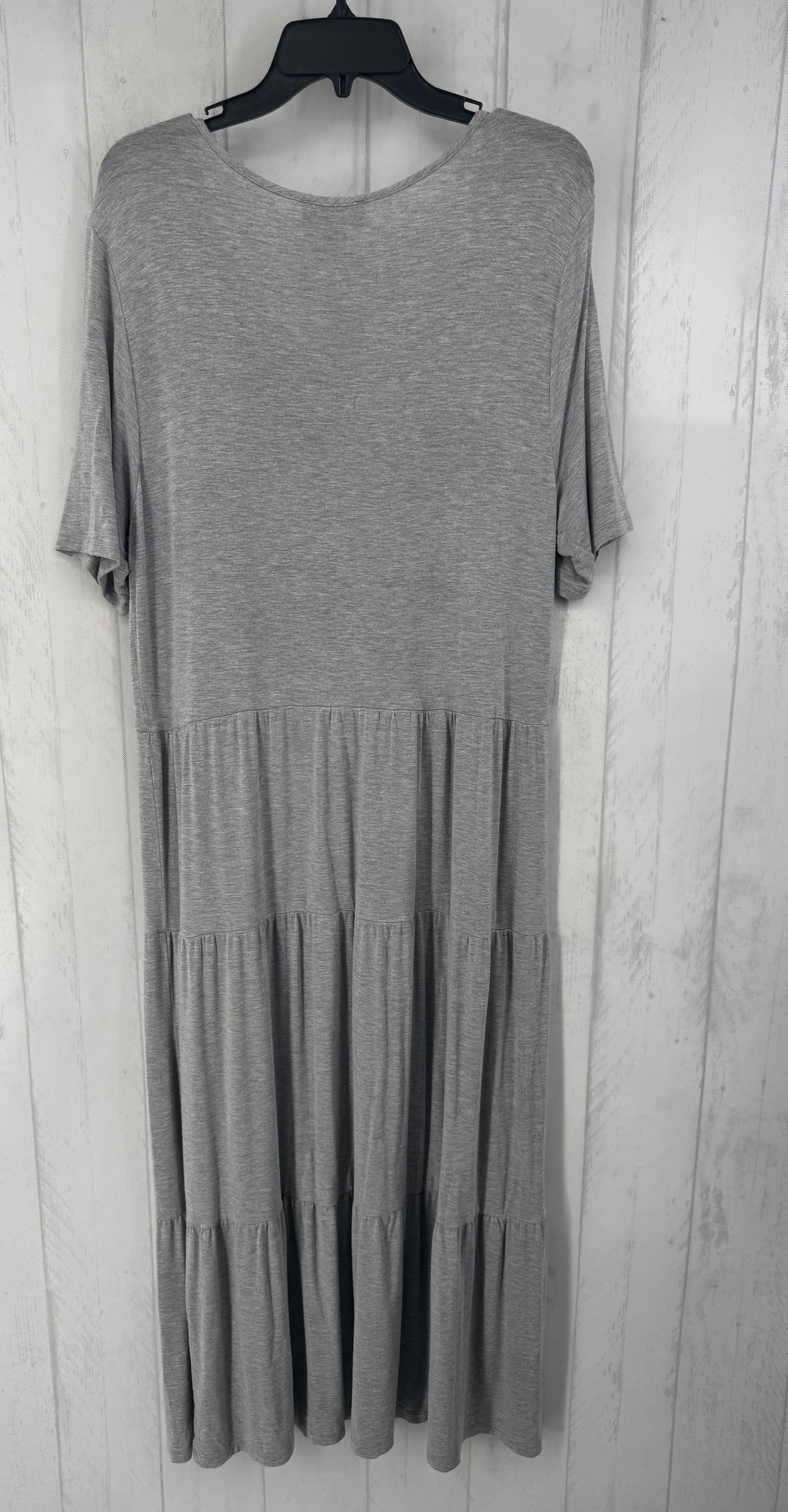 XL scoop neck s/s maxi dress