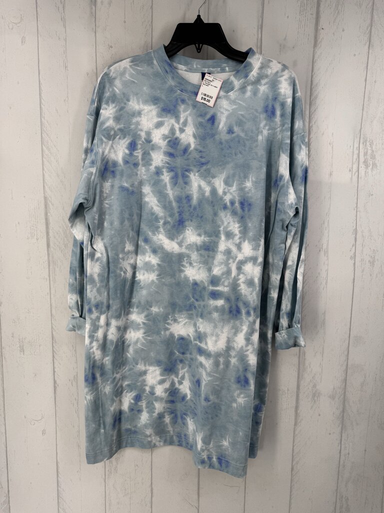 L tie-dye l/s t-shirt dress
