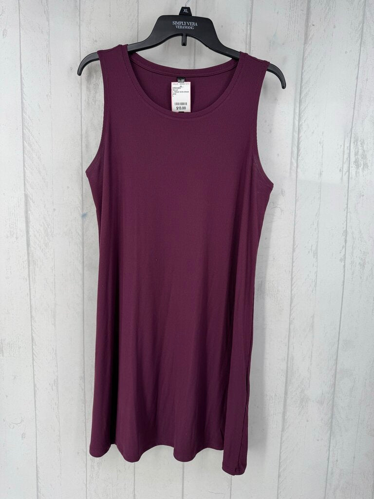 L ribbed slvls dress