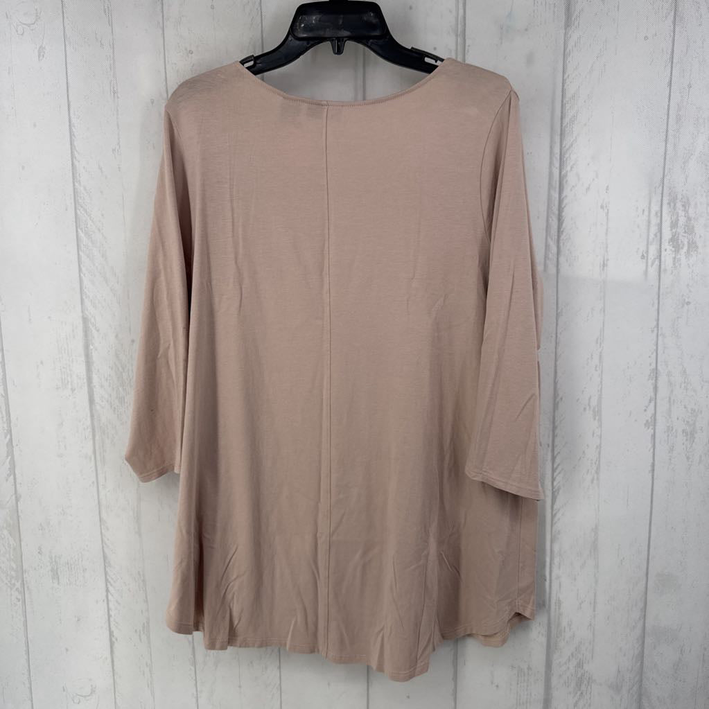 1X scoop neck 3/4 slv top