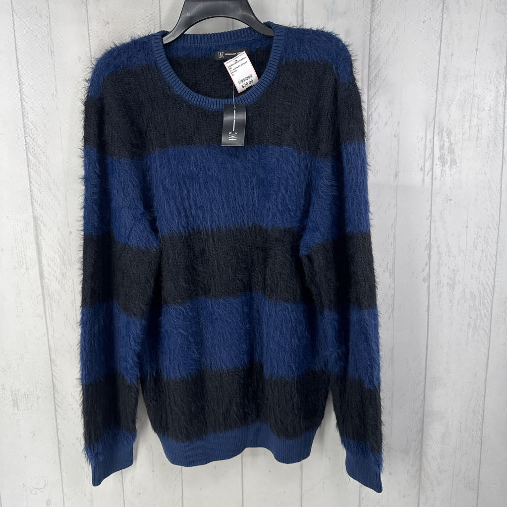 XL eyelash striped sweater