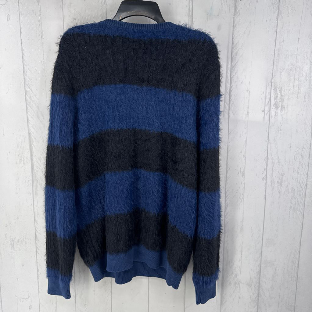 XL eyelash striped sweater