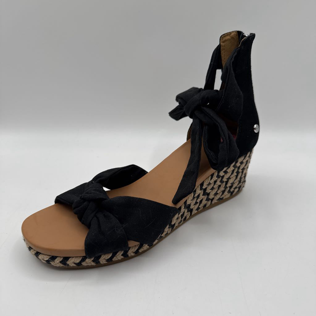 9 espadrille ankle tie wedge sandals