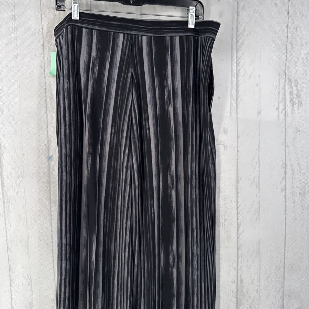 L stripe pull-on wide leg pants