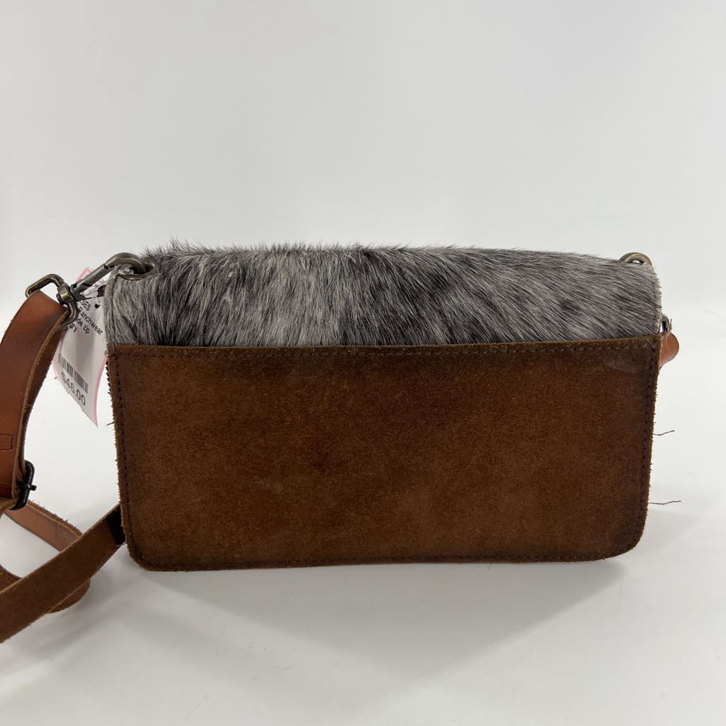 cowhide zip wallet/crossbody