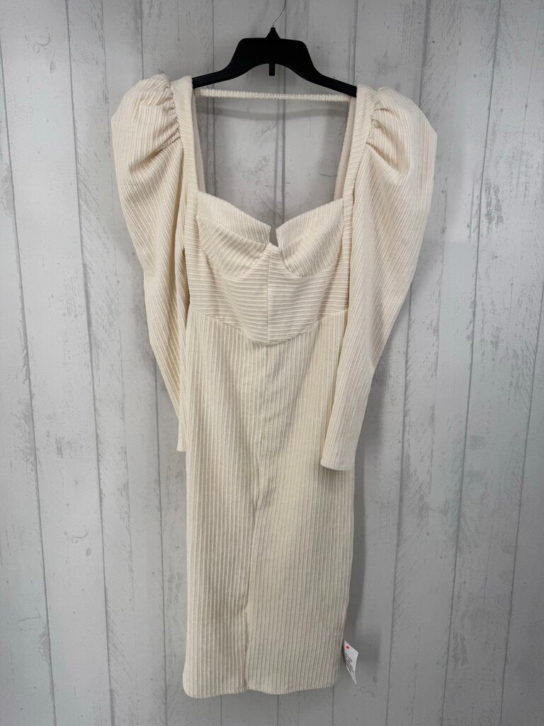 8 ribbed velour l/s dress