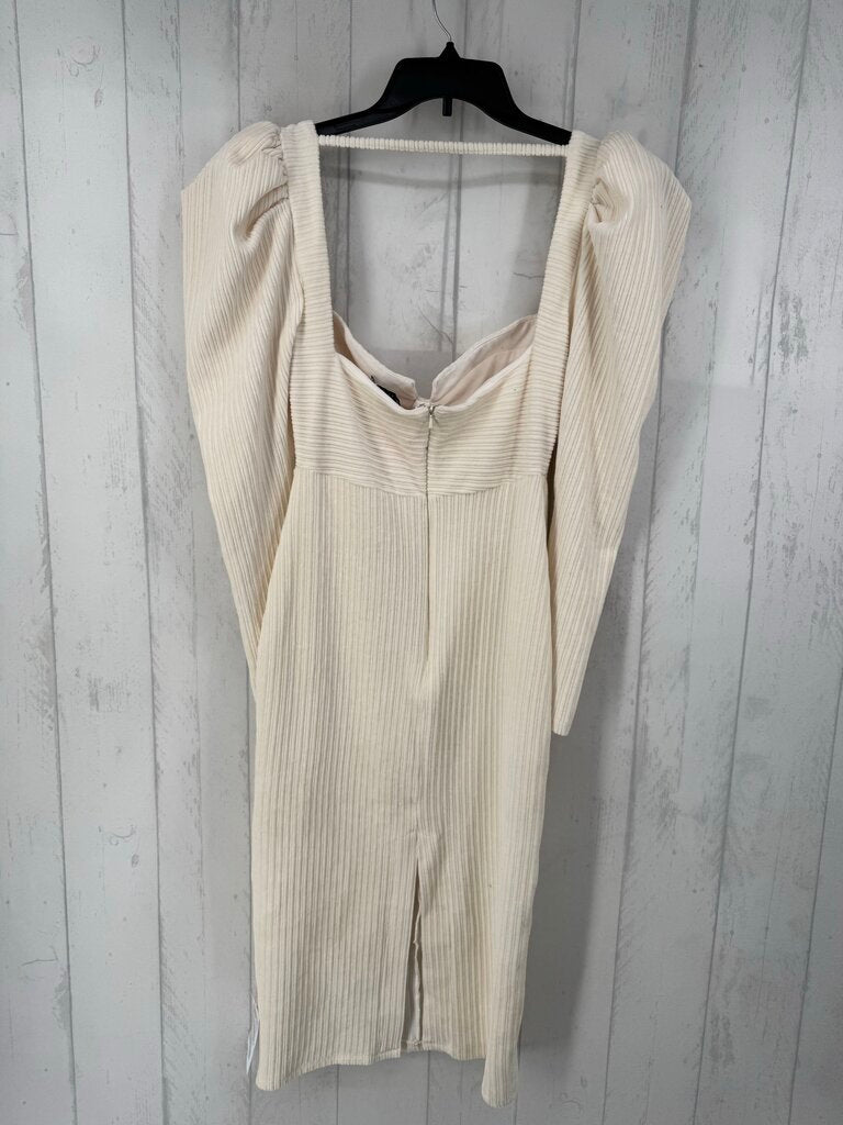 8 ribbed velour l/s dress