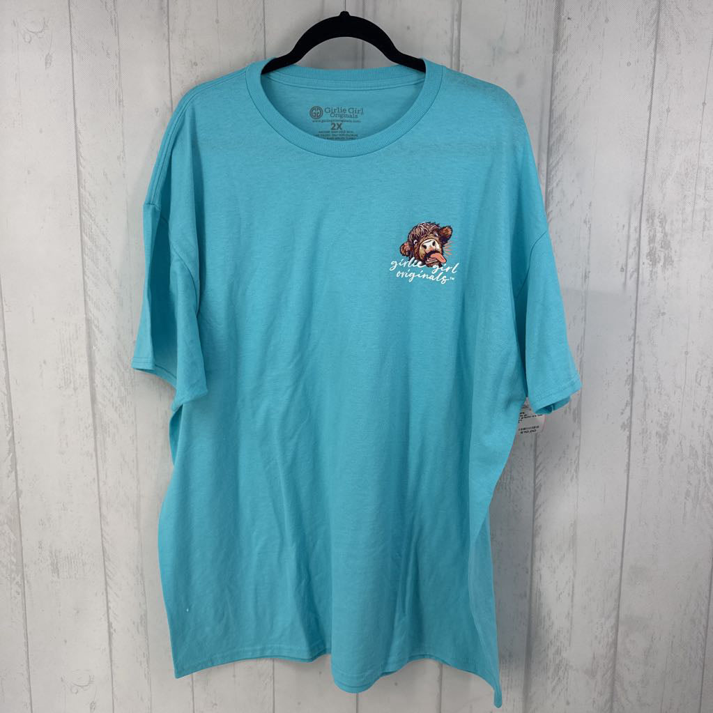 2X graphic s/s tee-highland cow