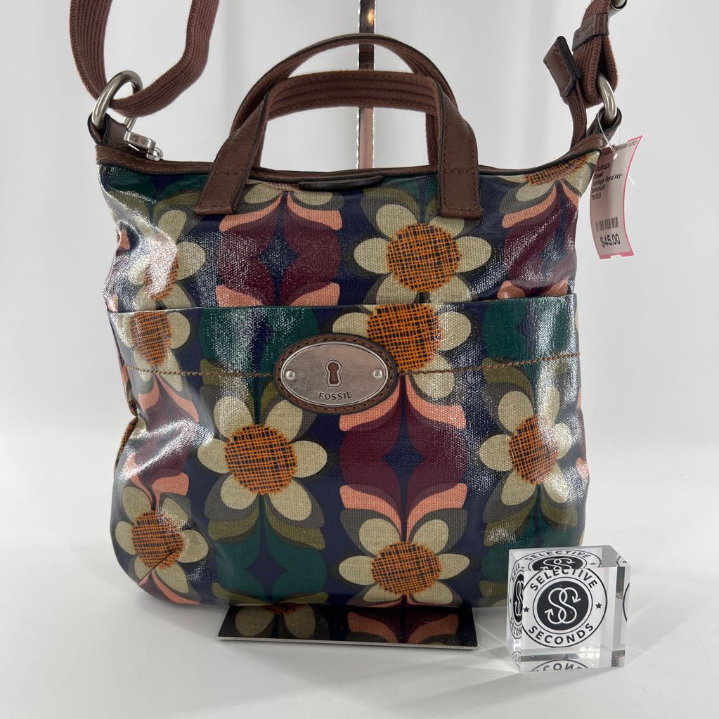 vintage floral key-per crossbody