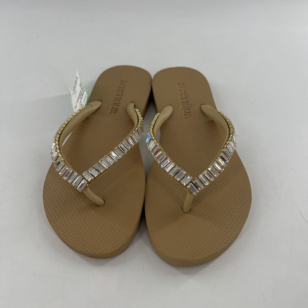 7/8 embellished flip flops
