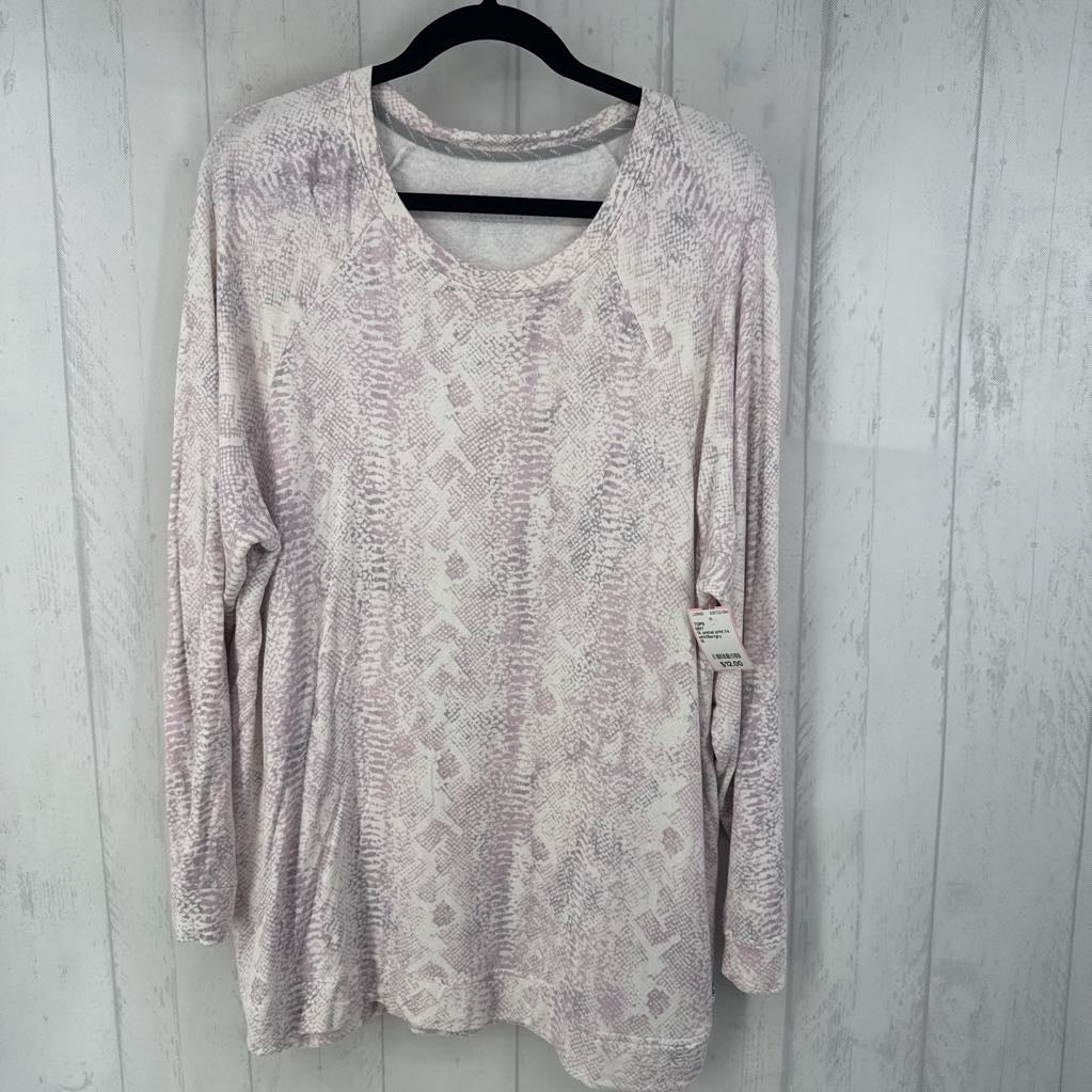 1X animal print l/s top