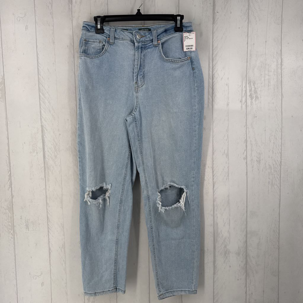 6 hi-rise tapered leg jean