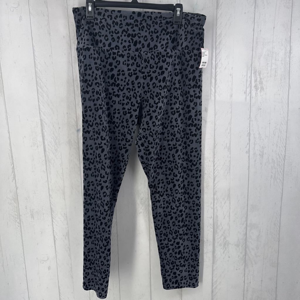 XL knit corduroy animal print leggings