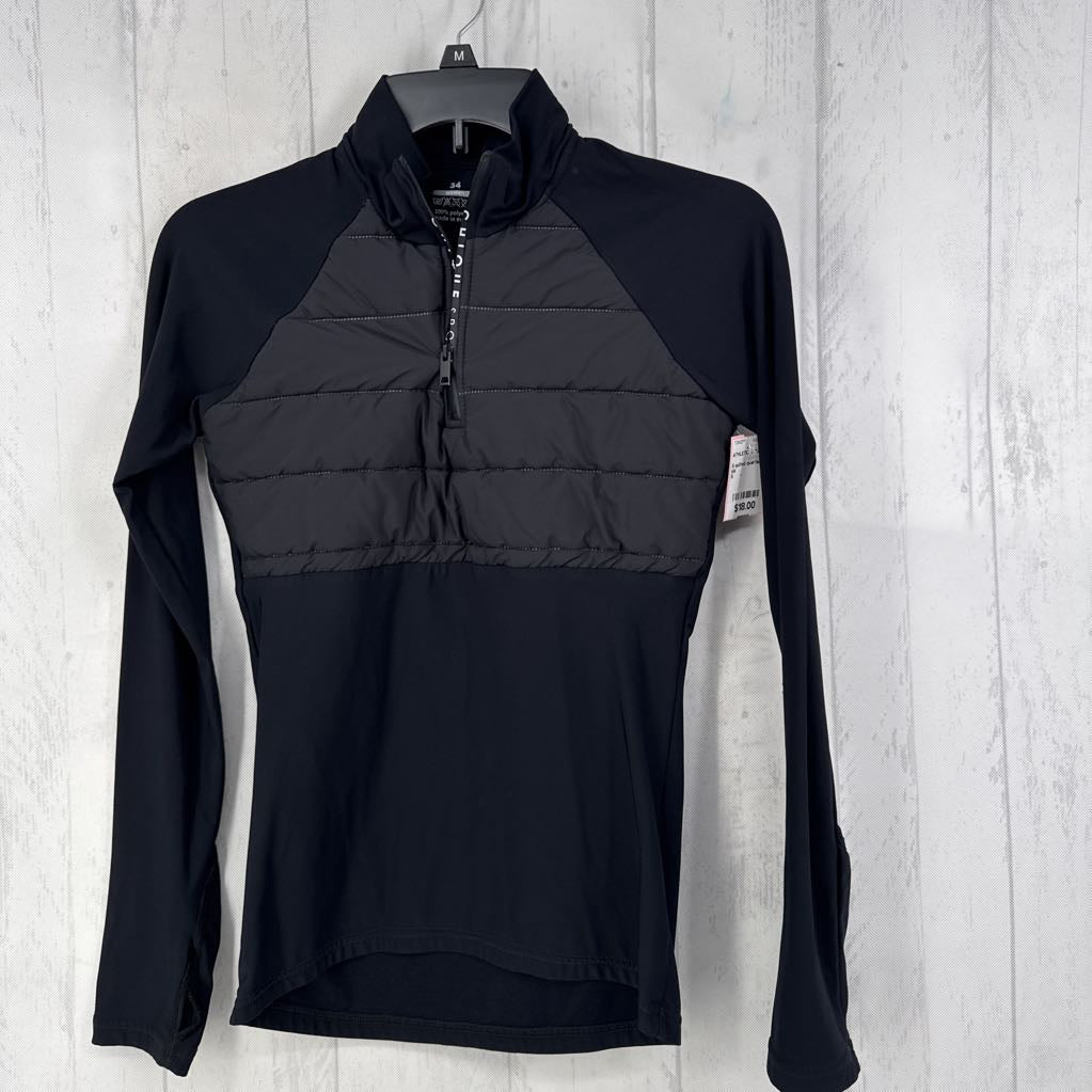 S quilted quarter-zip l/s pullover