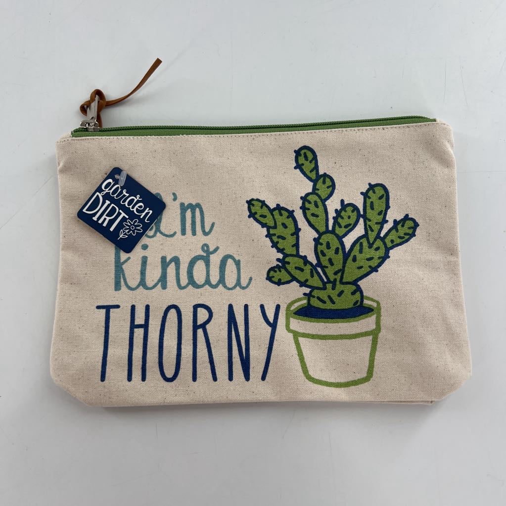 I'm kinda thorny zippered bag