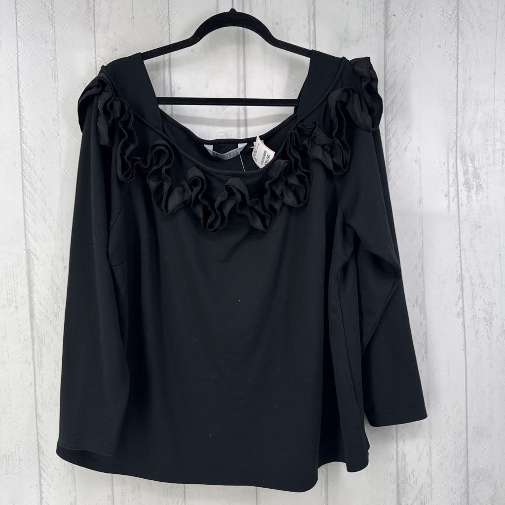 2X ruffled l/s top