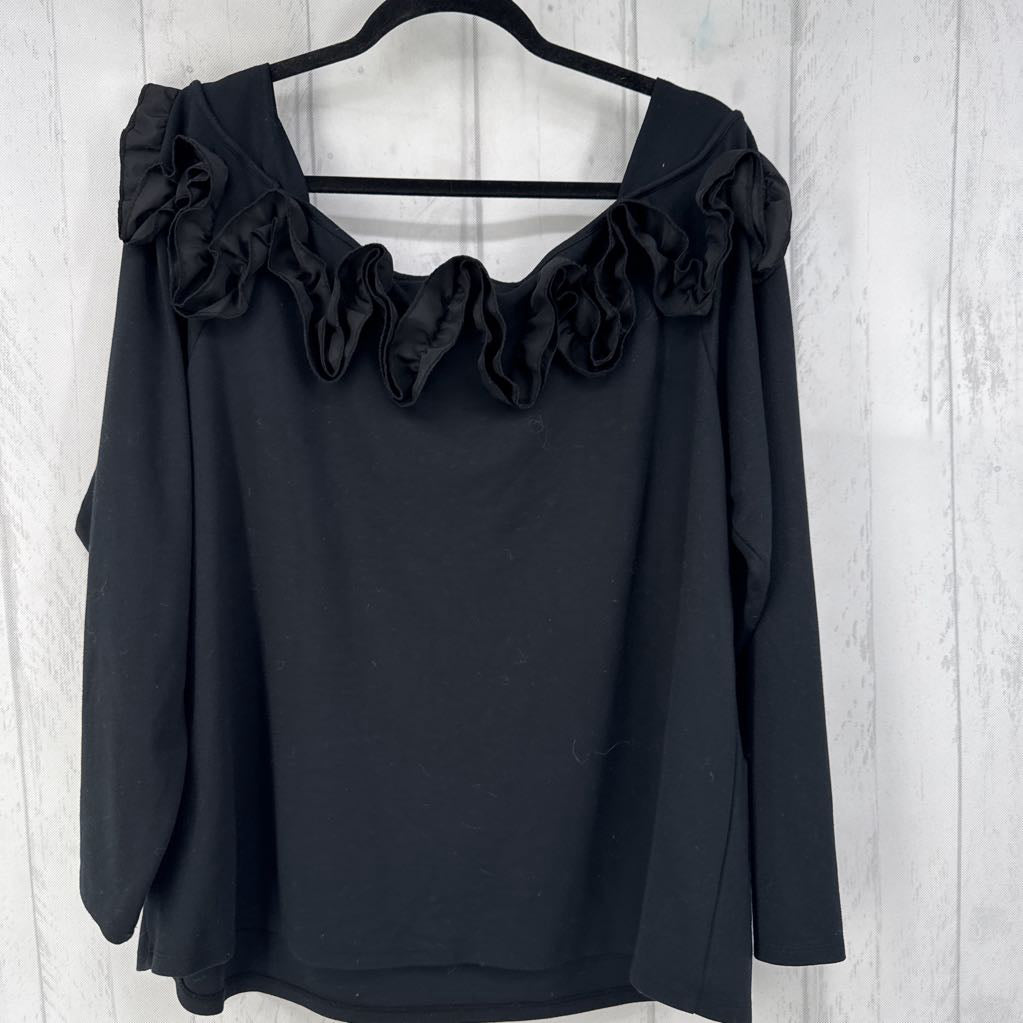 2X ruffled l/s top