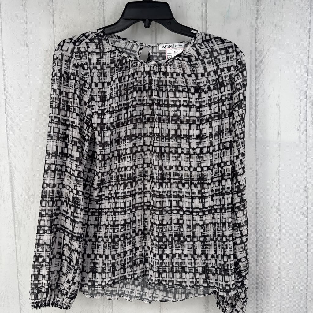 R55 S printed textured l/s top