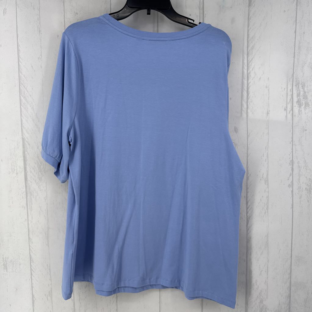 XL scoop neck elbow slv tee