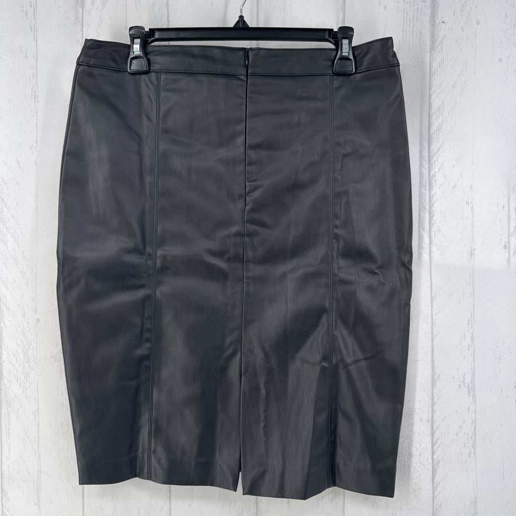 L vegan leather skirt