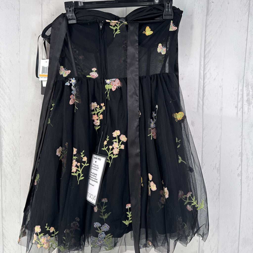 7/8 flo embroidered corset slvls dress