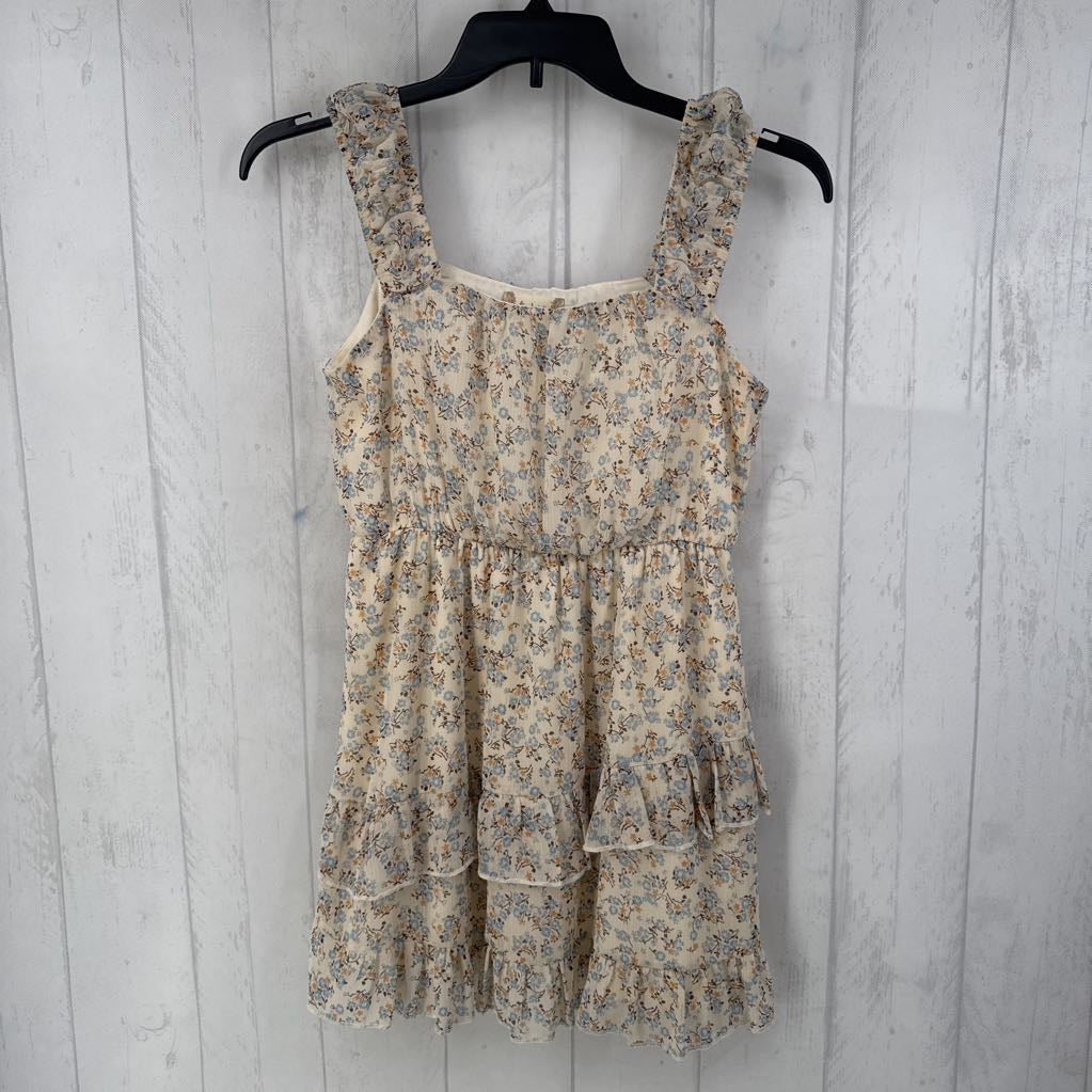 M ruffle strap floral tiered ruffle dress