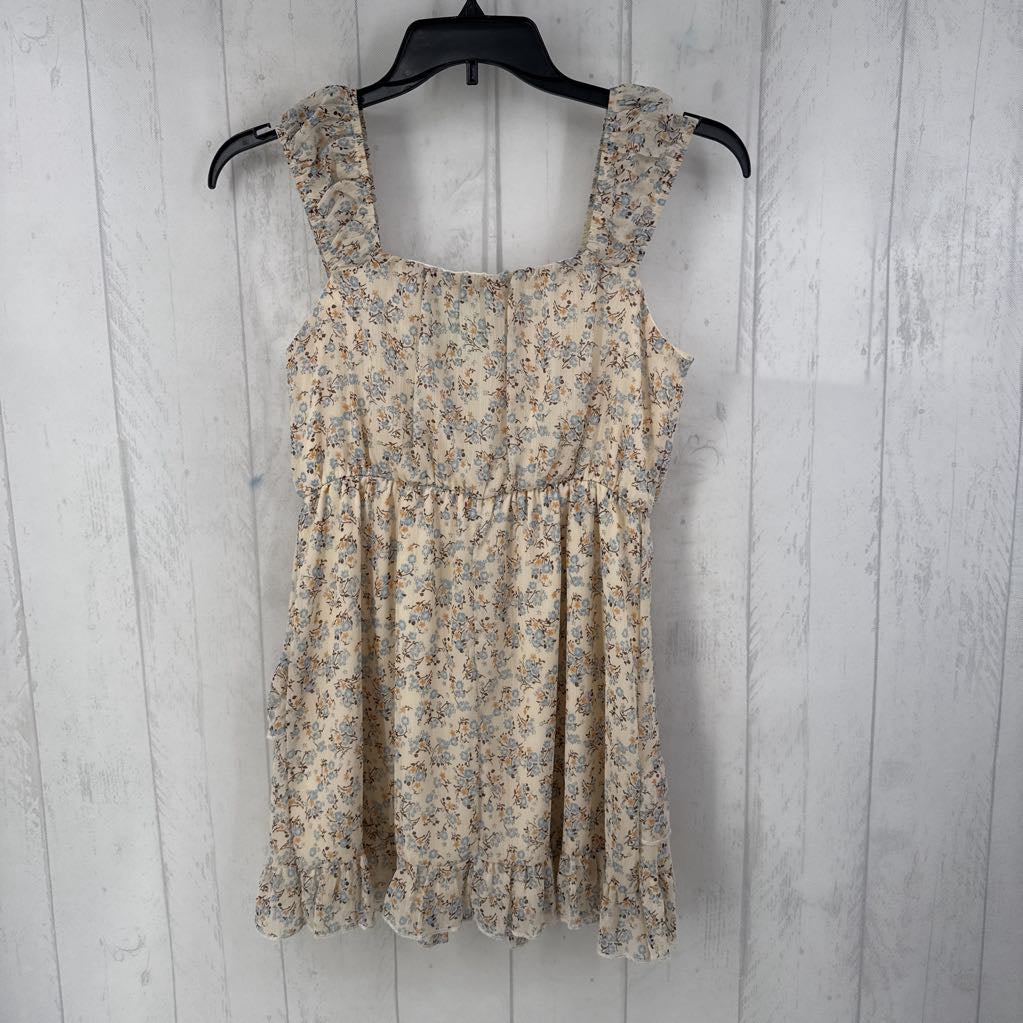 M ruffle strap floral tiered ruffle dress
