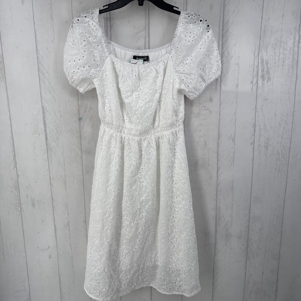 XS puffy s/s eyelet dress