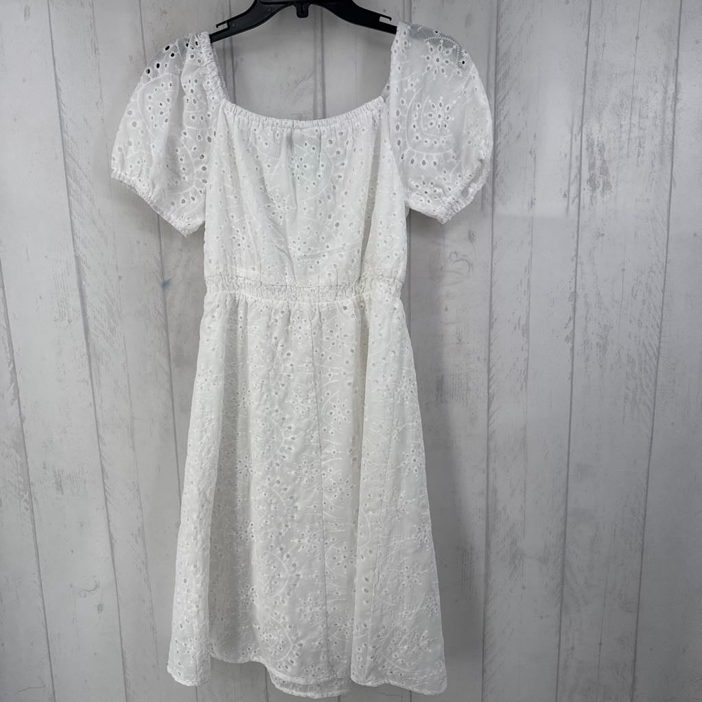 XS puffy s/s eyelet dress