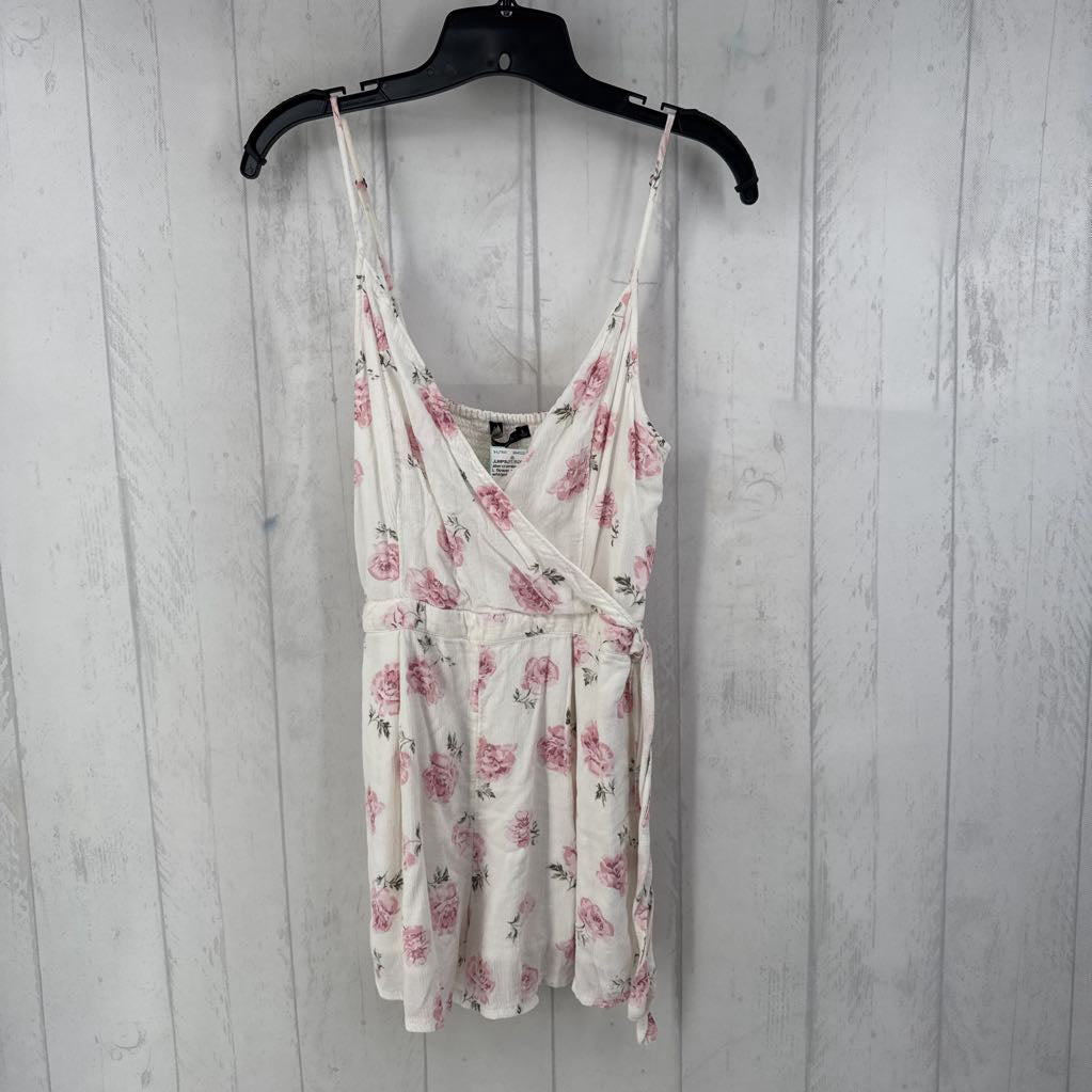 L flower print short romper