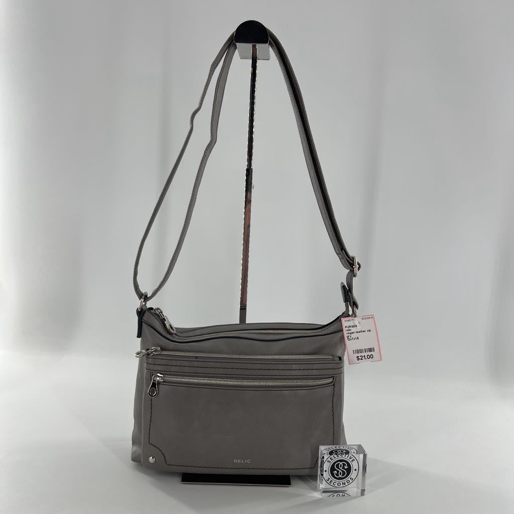 vegan leather zip pockets crossbody