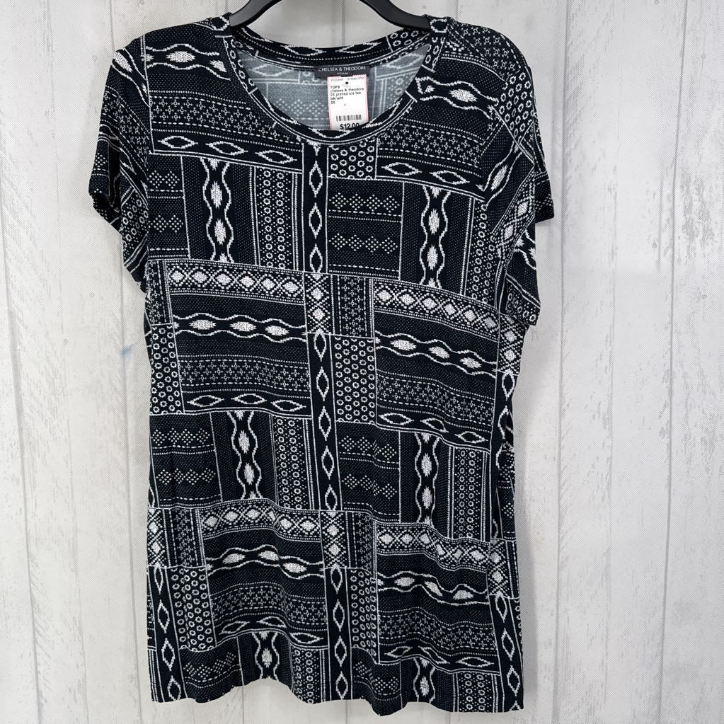 0X printed s/s tee