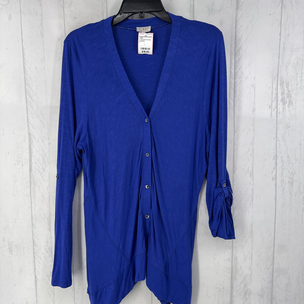 L asymetrical hem cardi