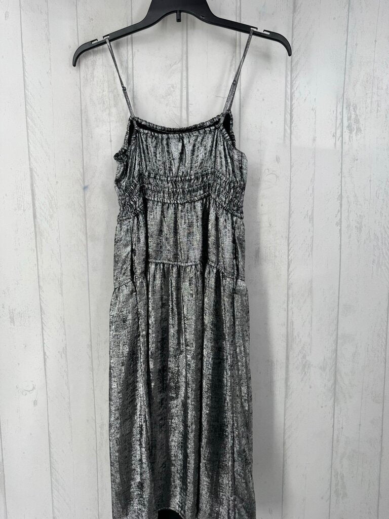 M metallic tiered slvls dress