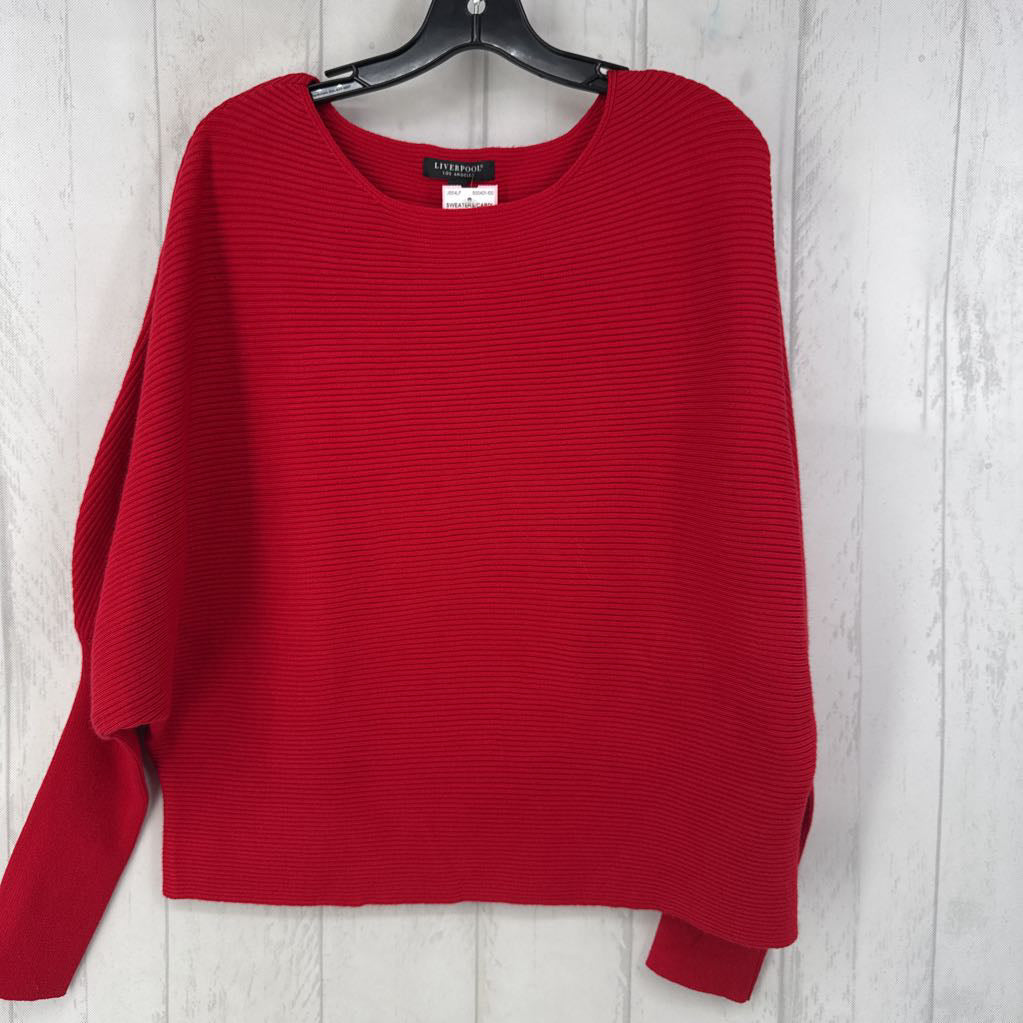 M ribbed dolman slv sweater
