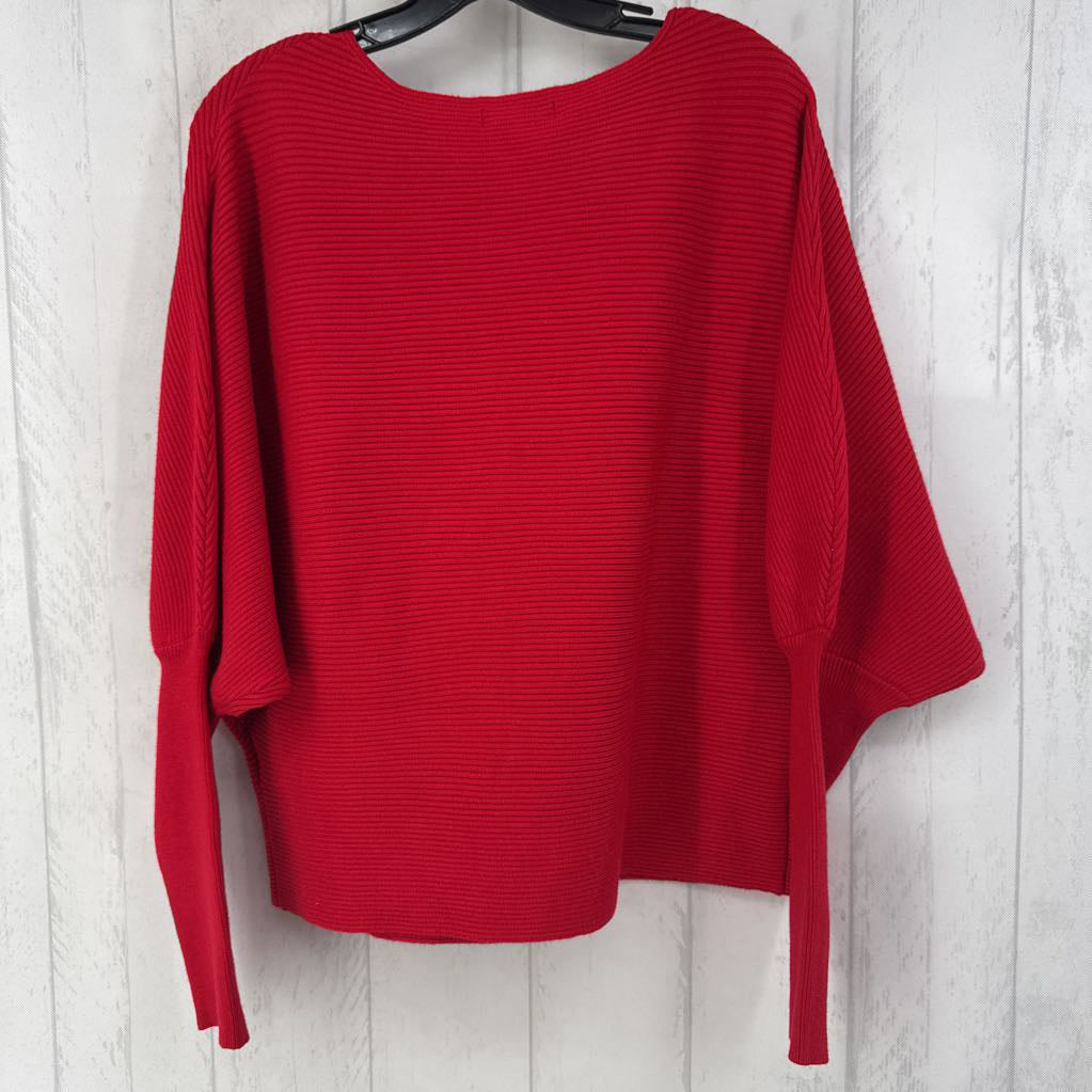 M ribbed dolman slv sweater