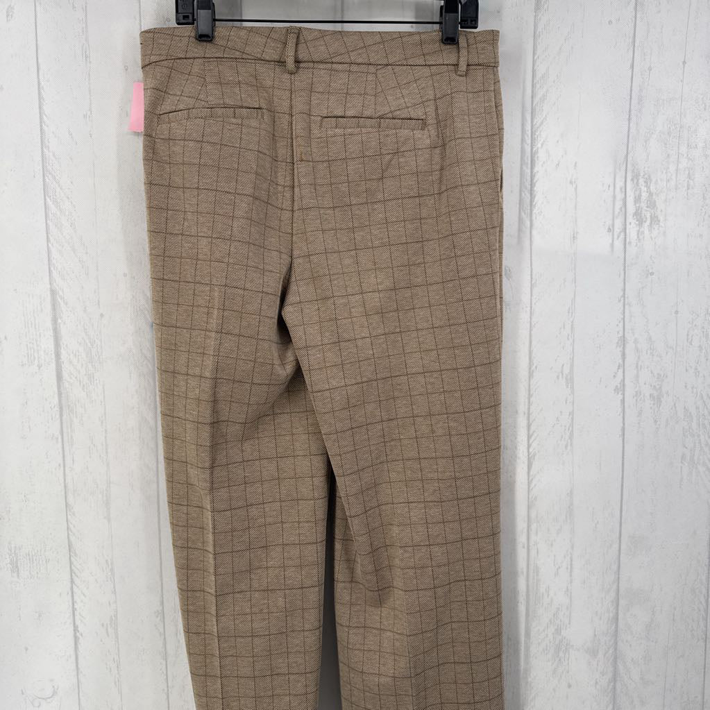 12 plaid wide leg trouser