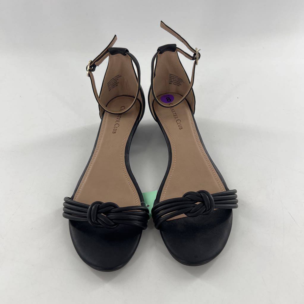 8 knotted strap wedge sandals