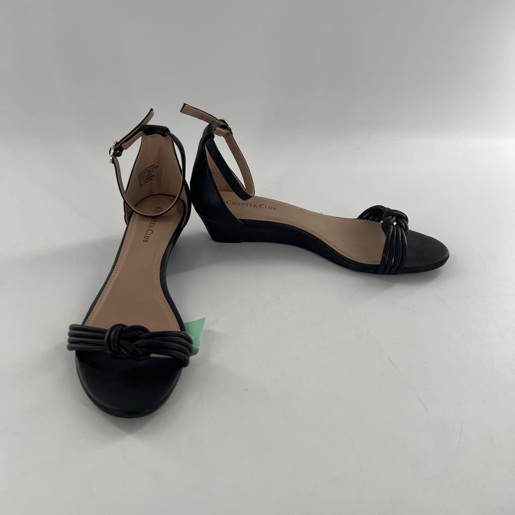 8 knotted strap wedge sandals