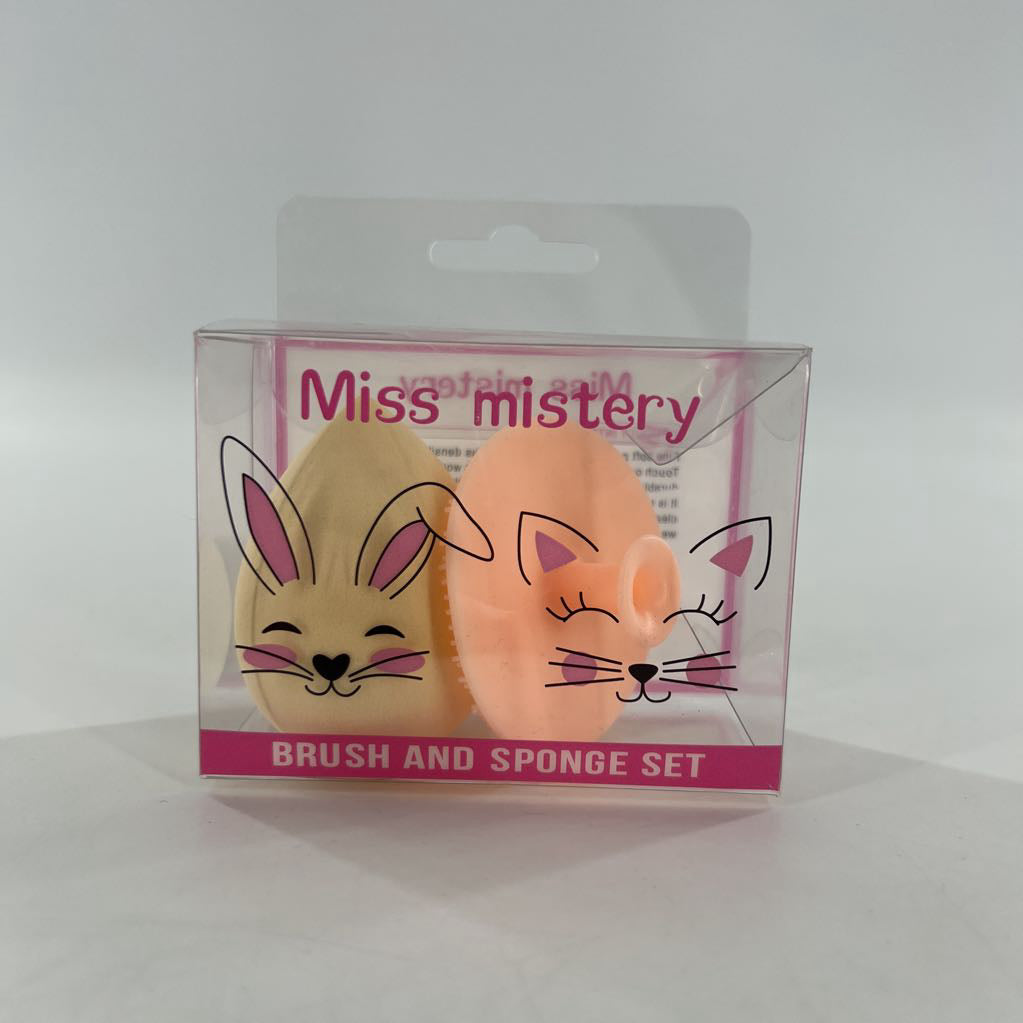 2pc brush & sponge set-yllw