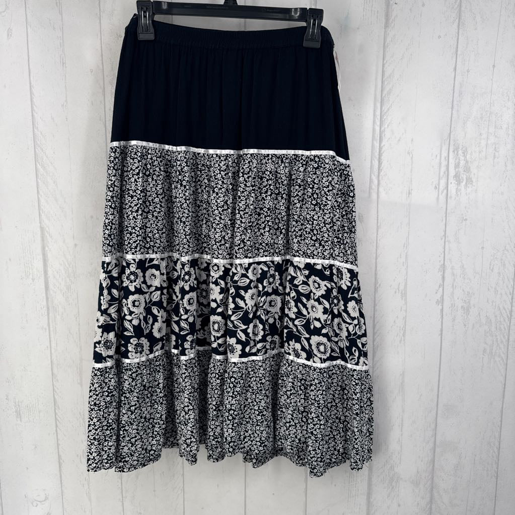 M flo print tiered skirt