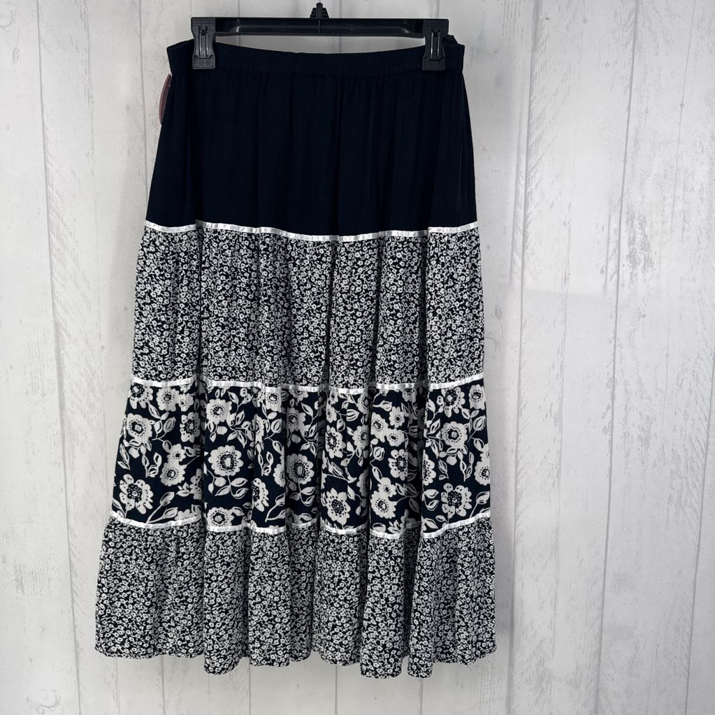 M flo print tiered skirt