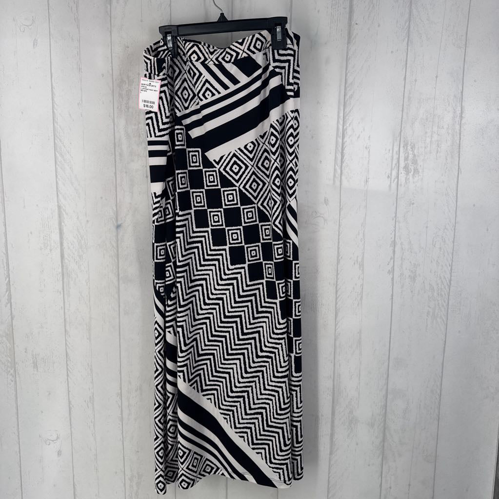 L printed maxi skirt