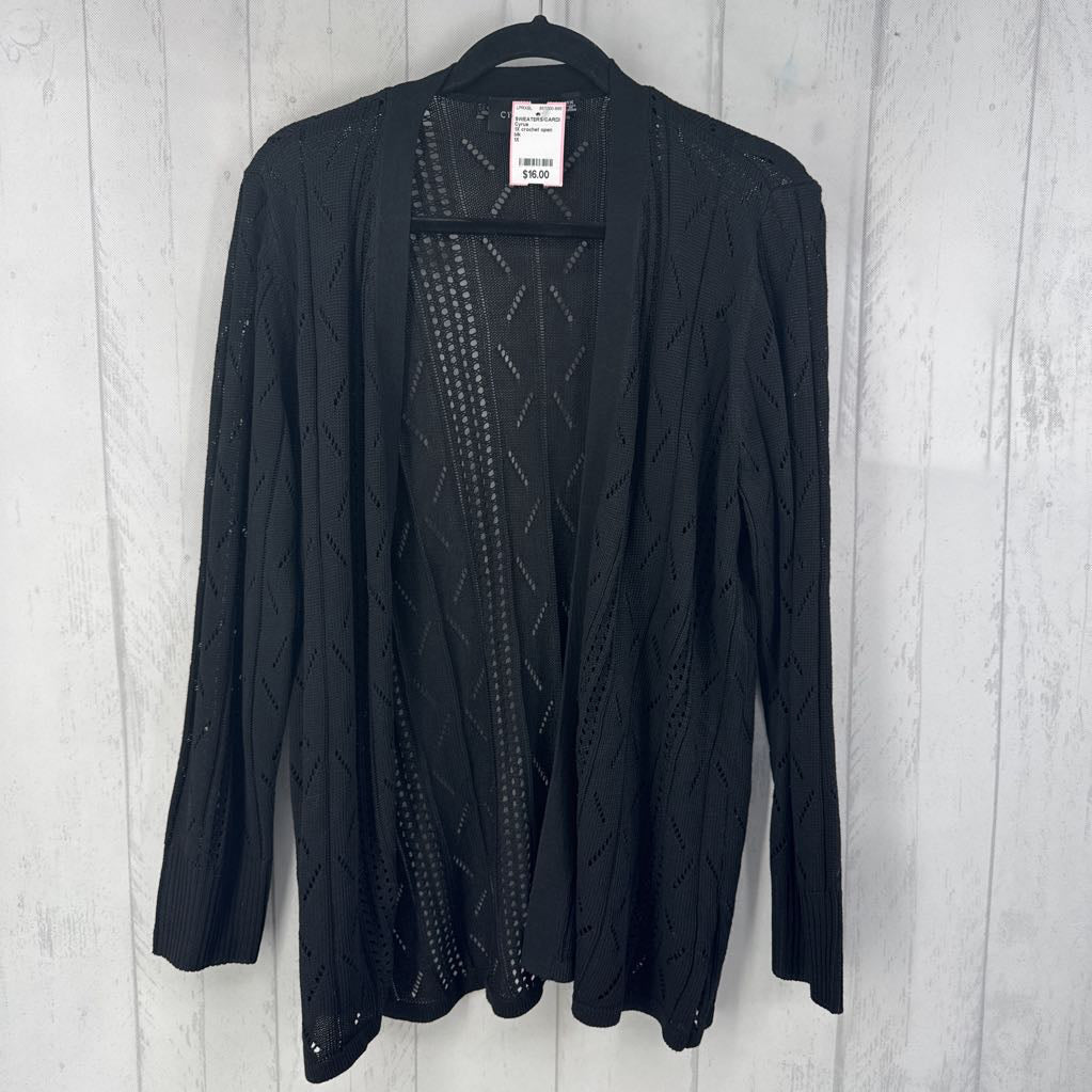 1X crochet open front cardi