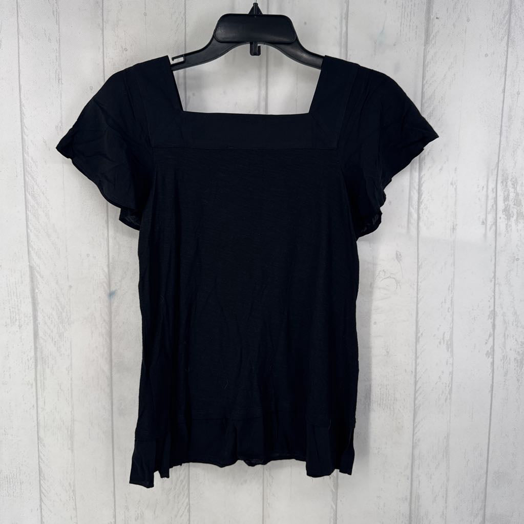 XS square neck ruffled slv top