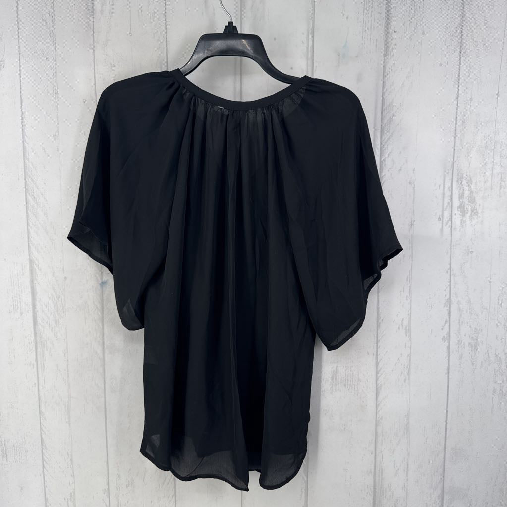 S notch neck flutter slv top