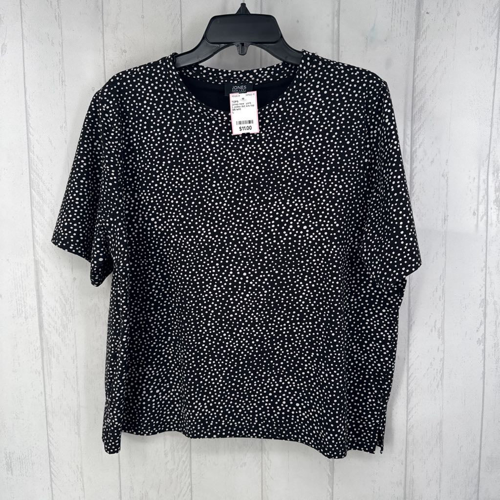 L polka dot s/s top